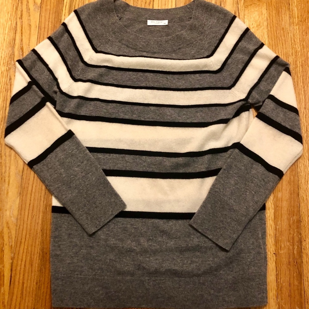 Equipment Cashmere Striped Sweater Size Medium